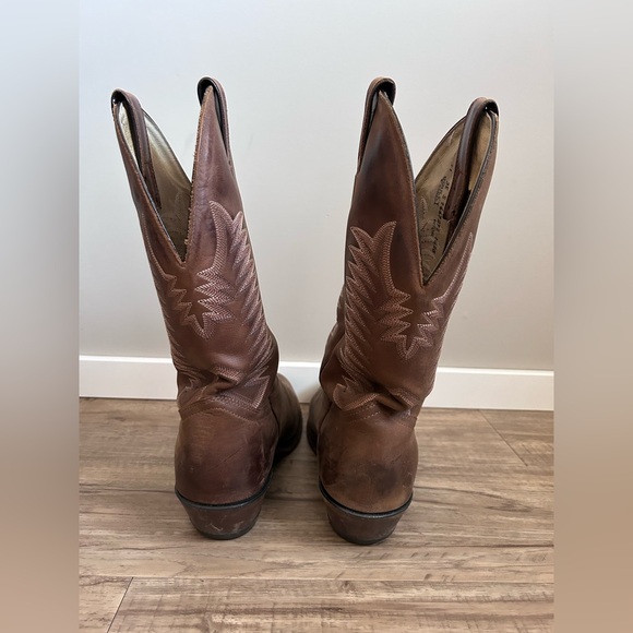 Boulet 1828 Hillbilly Golden western Brown Leather embroidered Cowboy Boots - Picture 3 of 10